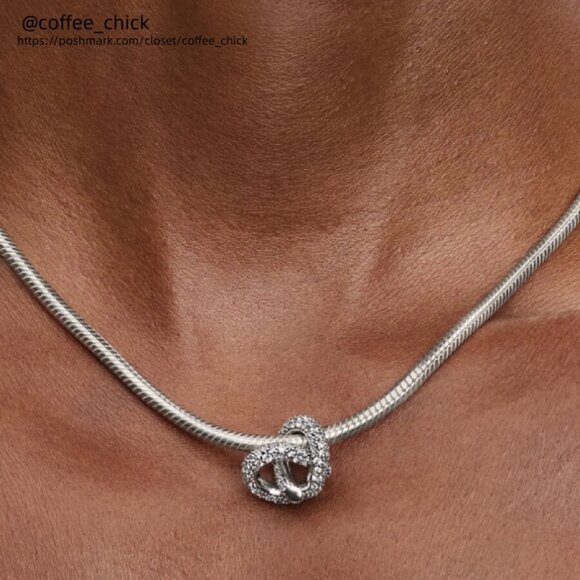 Pandora Pavé Infinity Knot Heart Charm|Pendant - Picture 2 of 2